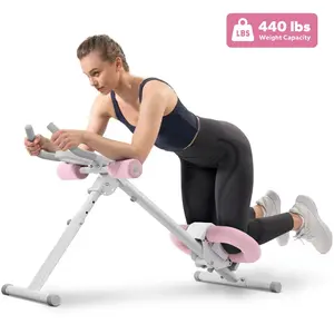 Adjustable Ab Trainer Machine with LCD Monitor, 10-level adjustable resistance, Foldable Ab Exercise Machine for abs, Arm, Leg, Buttocks Shaper, Core & Ab Trainer at Home Gym for Women Summervibes