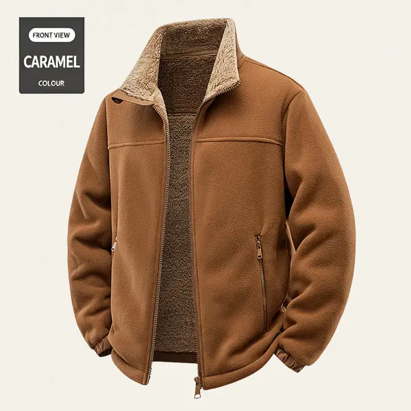 Men'S Fashionable Lined Jacket Coat - Warm Comfortable Solid Color Zipper Autumn/Winter Casual Polyester Fiber With Drawstring Hooded, Cold Weather Clothing/Fashionable Hooded Jacket/Plush Lined Hooded Shirt style spring long sleeve outerwear lightweight