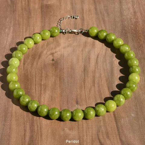 12mm Natural Stone Handmade Beaded Choker Necklace, Iron Chain, Trendy Beach Vacation Jewelry for Daily Wear, Assorted Colors, All Seasons, Decorative Accessory Necklace