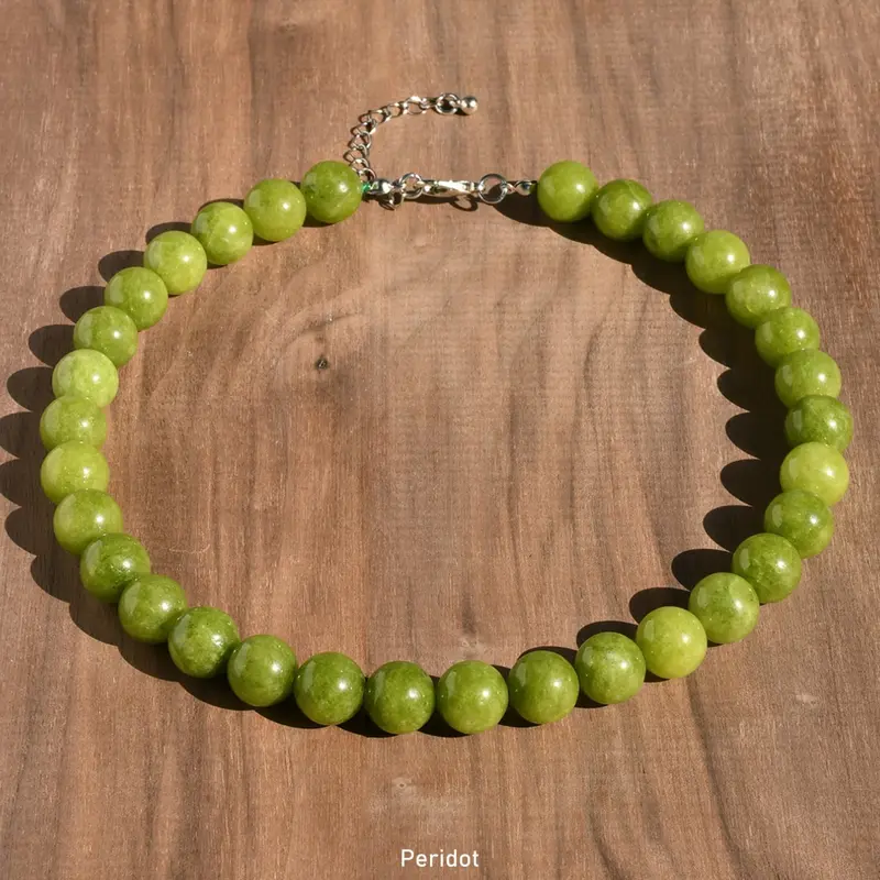 12mm Natural Stone Handmade Beaded Choker Necklace, Iron Chain, Trendy Beach Vacation Jewelry for Daily Wear, Assorted Colors, All Seasons, Decorative Accessory Necklace
