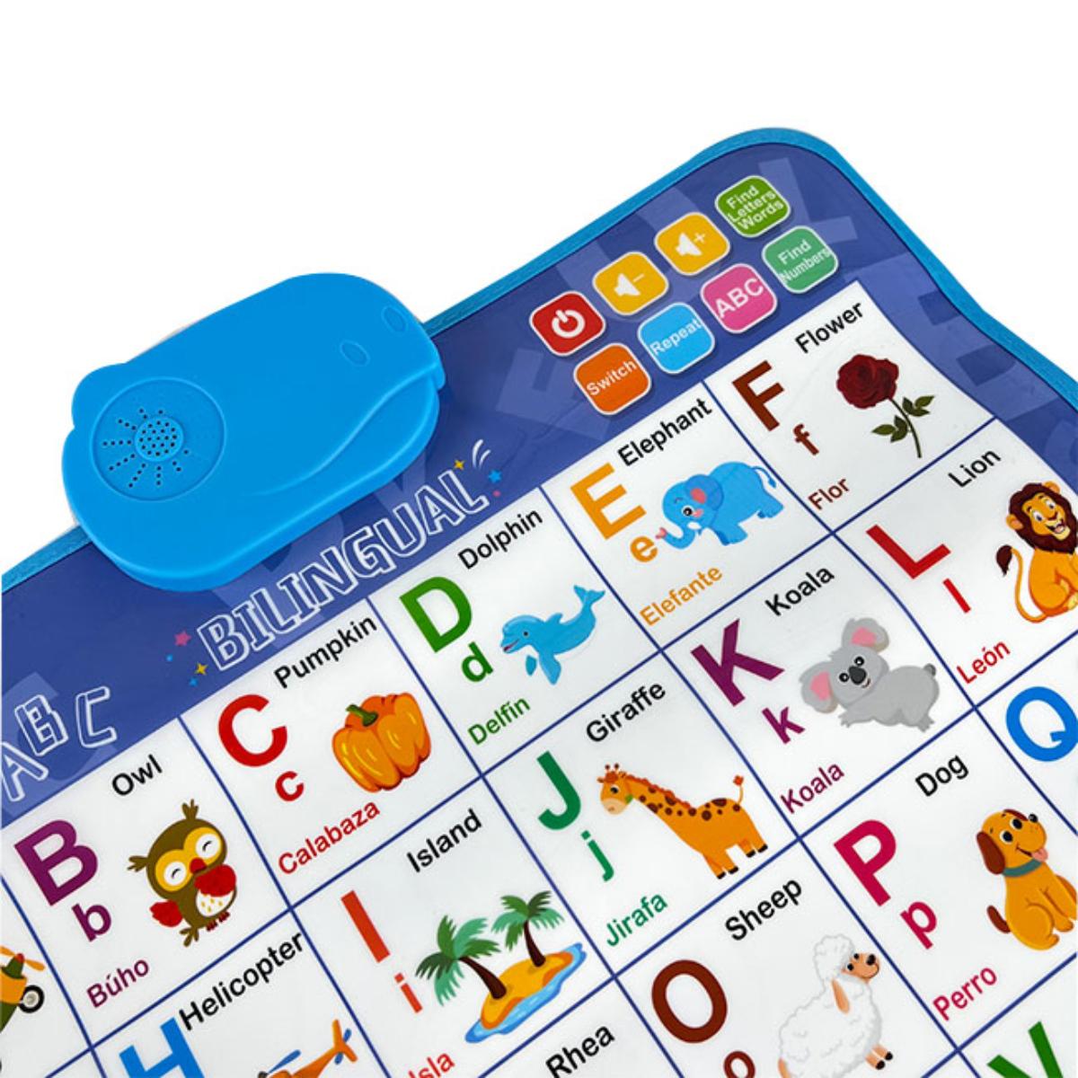 Spanish English Bilingual Audio Early Education Wall Chart Finger Piano Cognitive Pure English Sound Early Education Wall Chart Educational Toys Point Reading Book Educational Equipment Early Education Companion Reading Machine