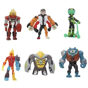 1 Pc Ben 10 Omnitrix Action Figures Alien Heatblast Grey Matter Four Arms Movable Joints PVC Model Collection Gift Toy
