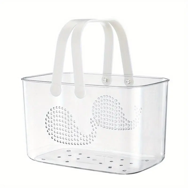 Japanese Style Bathroom Handheld Bath Basket, Plastic Bath Tray, Desktop Storage Box, Shower Supplies Organizer, Bathroom Accessories