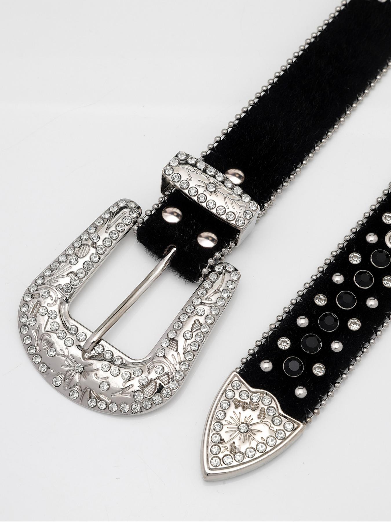 Easter Y2k Rhinestone Decor Belt, Wide Waistband for Party, Designer Belt, Country Rivet Full Rhinestone Men & Women Accessories for Daily Clothing Decor,  Belts for Women, Rhinestone Decorated Belt