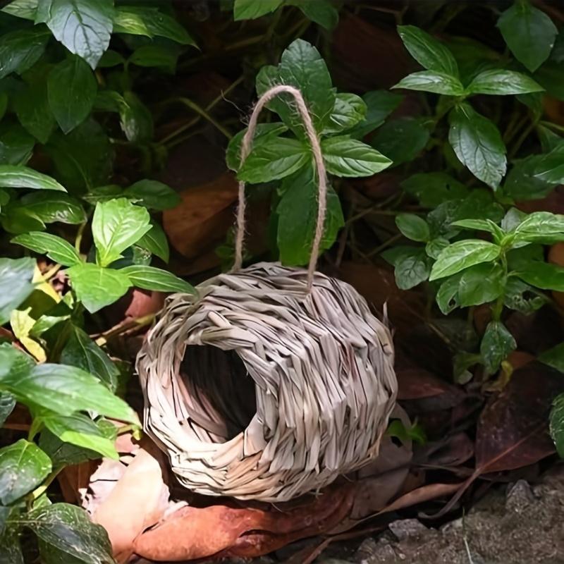 2pcs Handwoven Hummingbird Nest House- Outdoor Gardens And Patios, Spherical Design, Comfortable Nesting