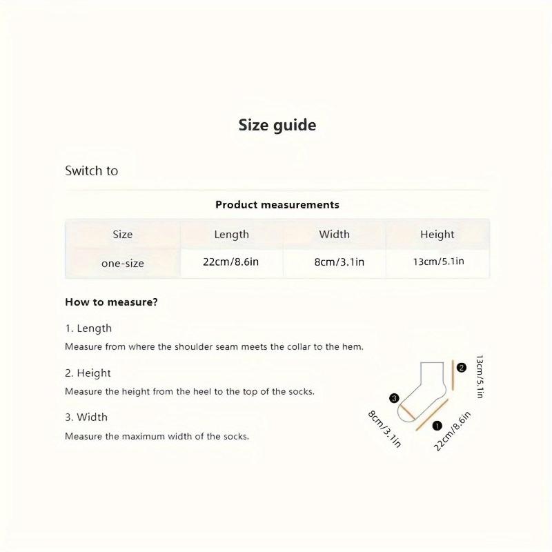 5/6 Pairs of Breathable Mixed Color Pile Socks Sweet Long Socks Suitable Unisex Mid Length Socks Essential for Home Use Fashion Womenswear Knitted Basic Striped Solid Polychrome-6Pairs