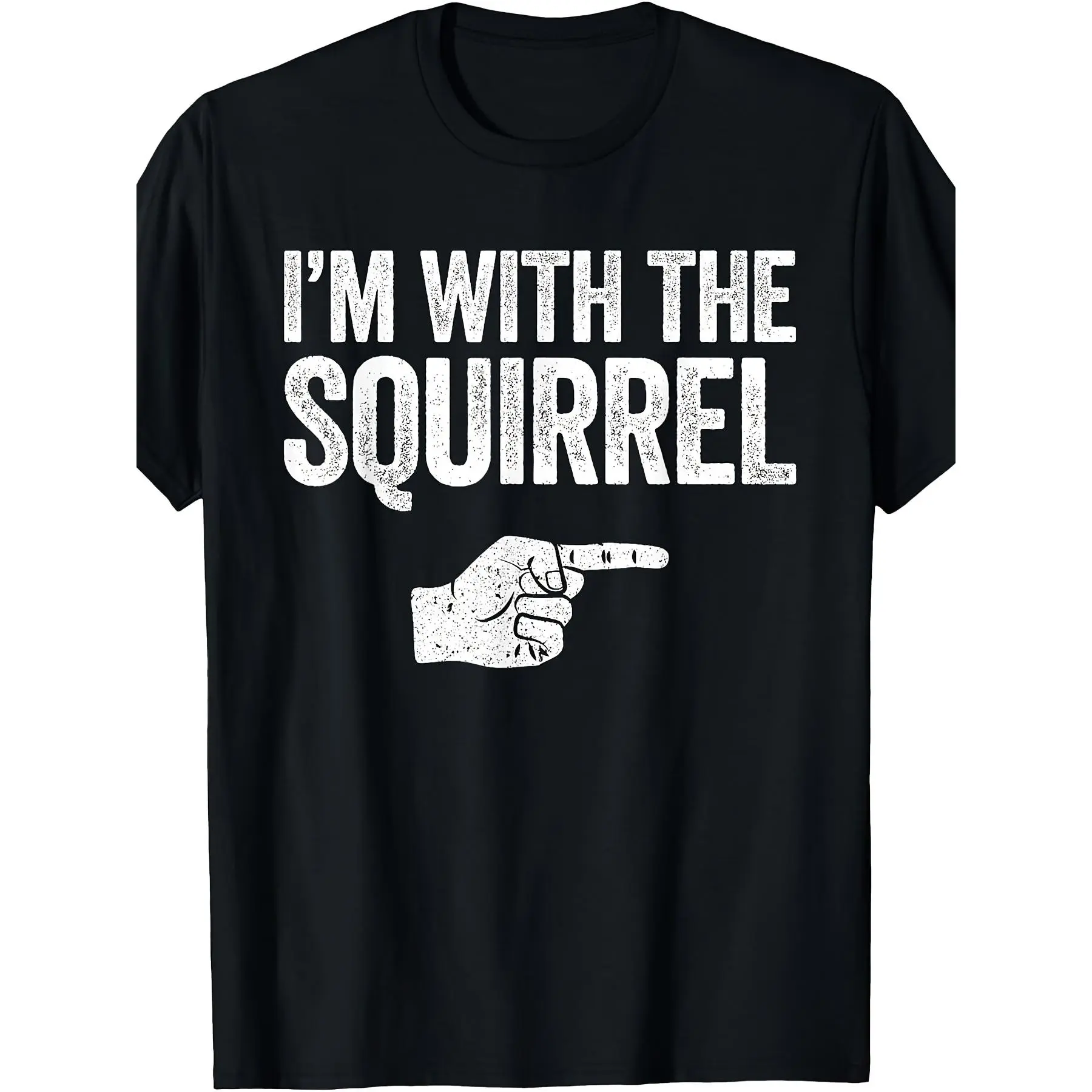 I'm with The Squirrel Matching Squirrel T-Shirt Same Style for Men and Women 2026 Summer Short-sleeved Printed T-shirt Pure