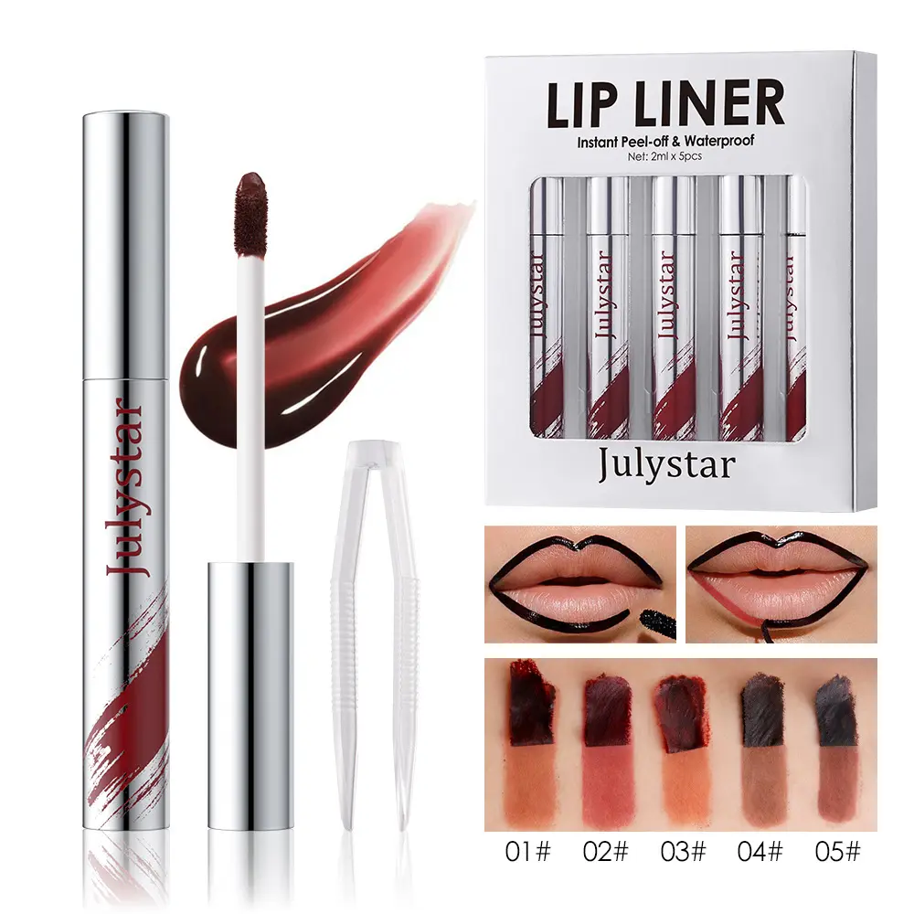 Matte Long-Lasting Lip Gloss, Pull-Up Lip Liner Pen, Peel-Off Lipstick, Smooth Finish, Easy Application, Perfect for Daily Use