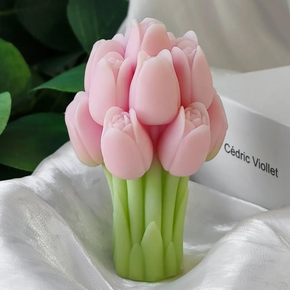 1PC Tulip Bouquet Silicone Candle Molds for Candle Making 3D Flower Molds DIY Handmade Supplies 3D Rose Bouquet Candle Silicone Mould Holding Flower Resin Mold