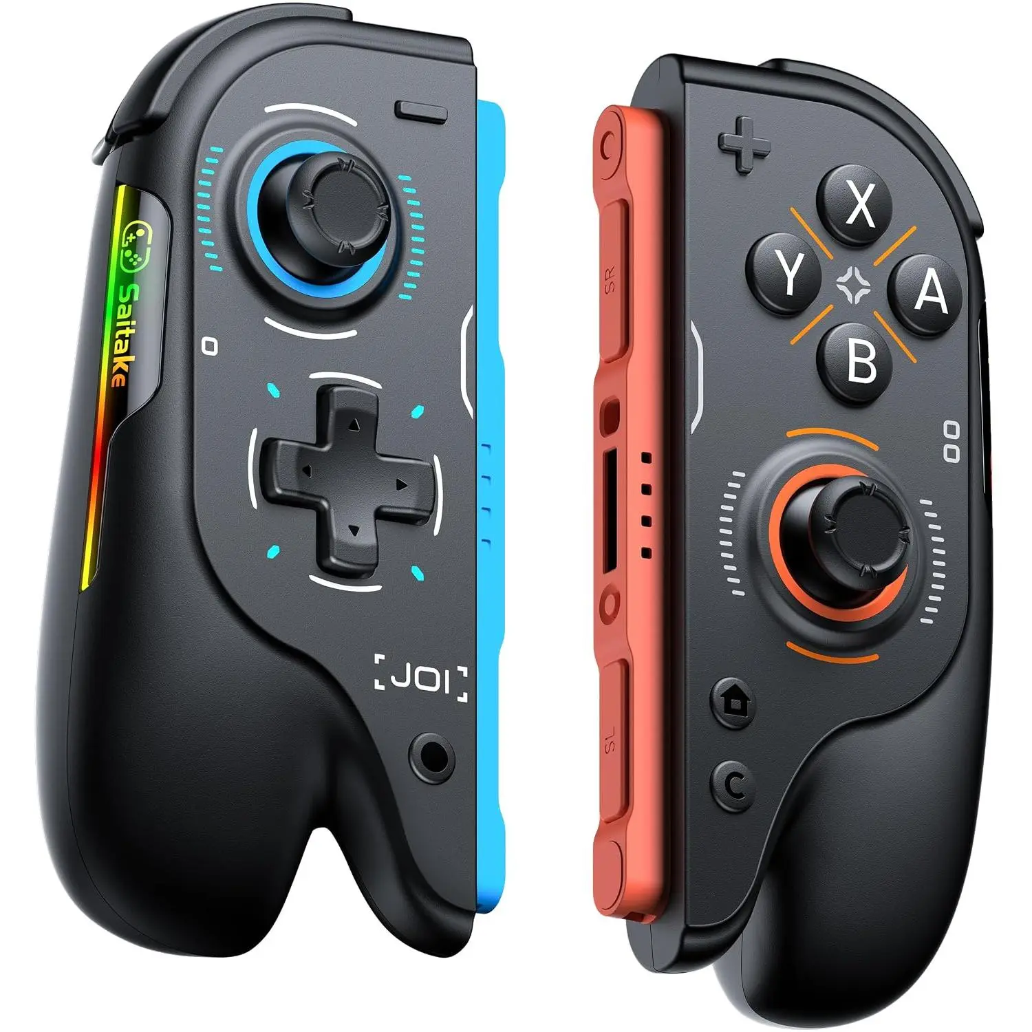 Switch 2 Controller, Wireless Replacement Joypad Gamepad for Switch 2, Hall Effect TMR Joystick No Drift, 9-Axis Gyro, Turbo, RGB Lighting