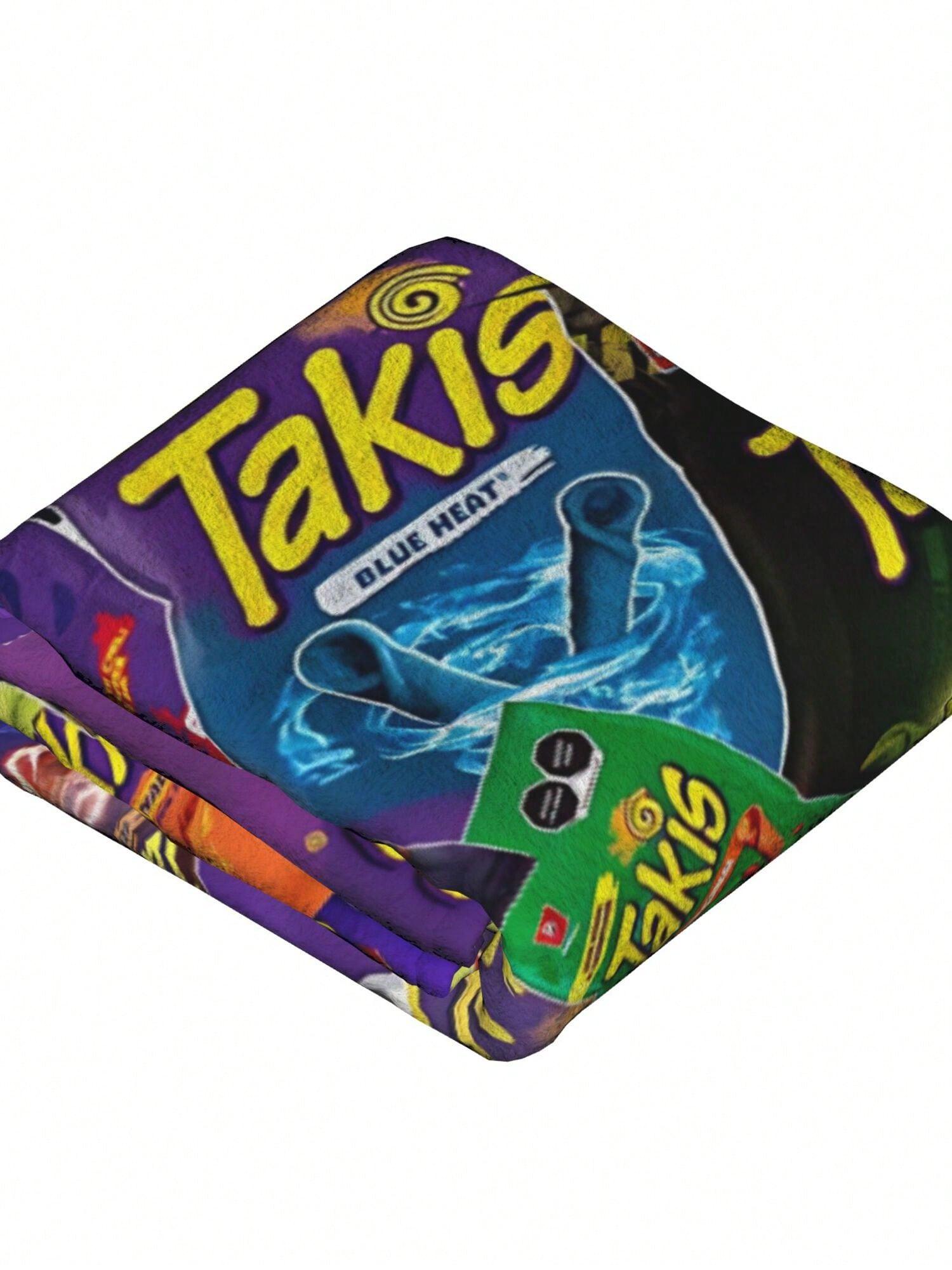 1pcs Soft Personalised Takis Merch Flannel Thick Blanket, Suitable For Sofa, Bed, Living Room, Travel, Office, Shawl, Nap Blanket, Air Conditioning Blanket, Bed Sheet, Camping, Ideal Gift, Daily Gift