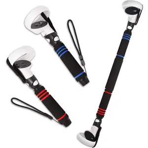 VR  Handle Attachments for Oculus/  2 Handles,2 in 1 Upgraded Multipurpose VR /Long Stick Handle Extension Grips for  2 Controllers Playing BeatSaber