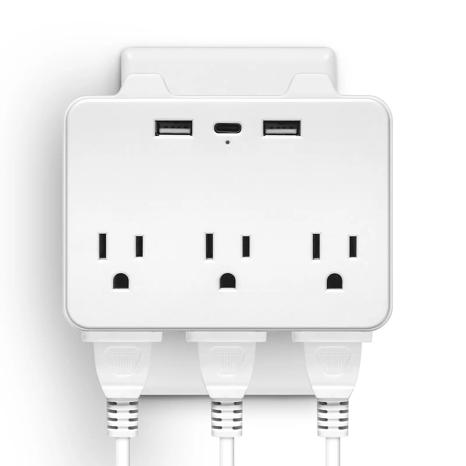 Cilia High-Power Us Plug Adapter, 6 Outlets, 2 USB Ports, 1 Type-C Port, Portable, Ideal for Travel, Home, Office Use