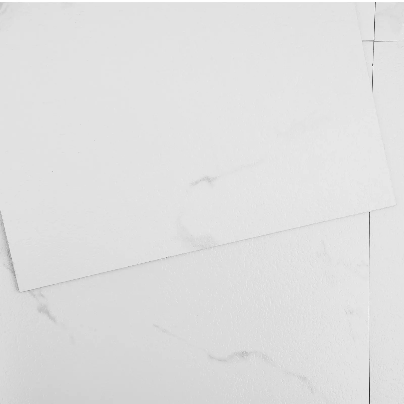 VEVOR Self Adhesive Vinyl Floor Tiles 12x 12 inch, 50 Tiles 1.5mm Thick Peel Stick, White Marble Texture DIY Flooring for Kitchen, Dining Room, Bedrooms Bathrooms, Easy for Home Decor