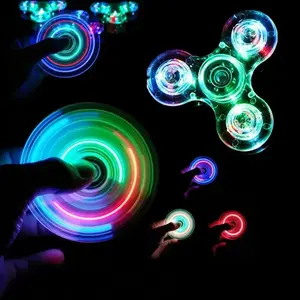 Fidget Spinner Stress Relief Toys Luminous LED light Fidget Spinner Hand Top Spinners Glow in Dark Light EDC Figet Spiner Finger