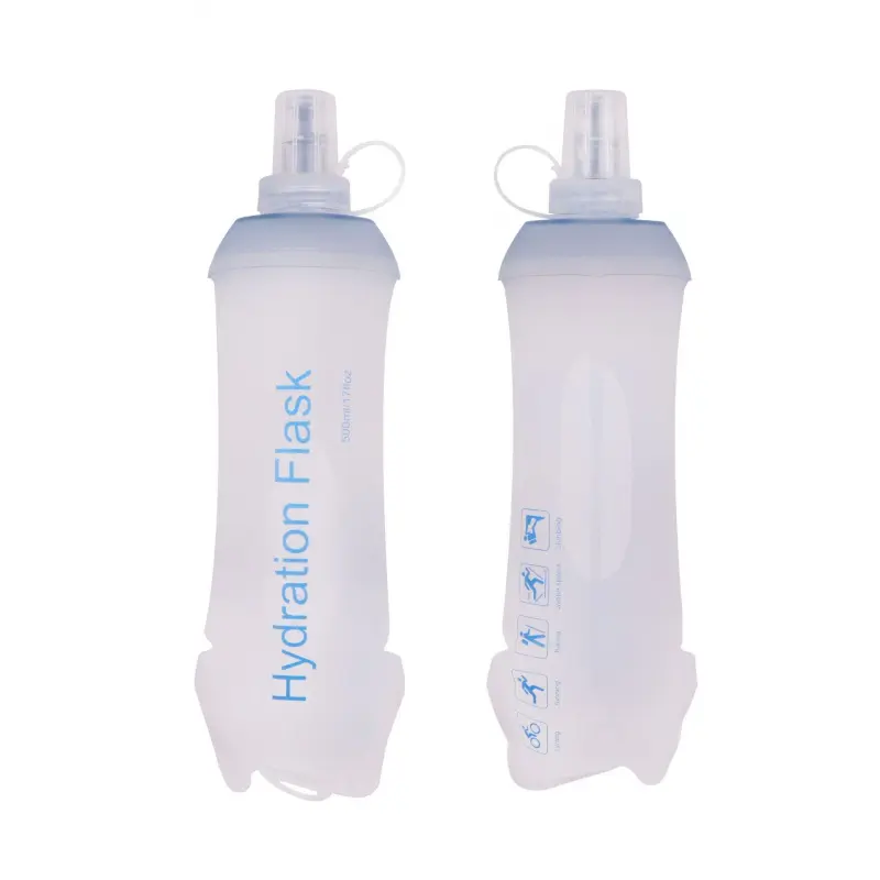 Unisex Adults Collapsible Handheld Soft Hydration Flask, Portable Size, Waist Bag Fit Sports Water Bottle for Cross-Country Running, Marathon Use, Foldable, No, Soft Flask