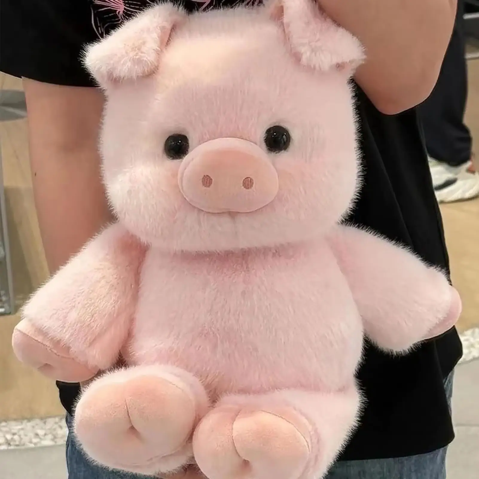 Running Pig Plush Toy, Piglet Stuffed Animal-Cute Viral Pig Plushie, Kawaii Stuffed Animals, Super Soft Stuffed Animal Pillow, Kawaii Round Pig Doll, Cozy Bed Companion, Room Decor, Collectible Plush Gift for Kids, Teens & Plush Lovers