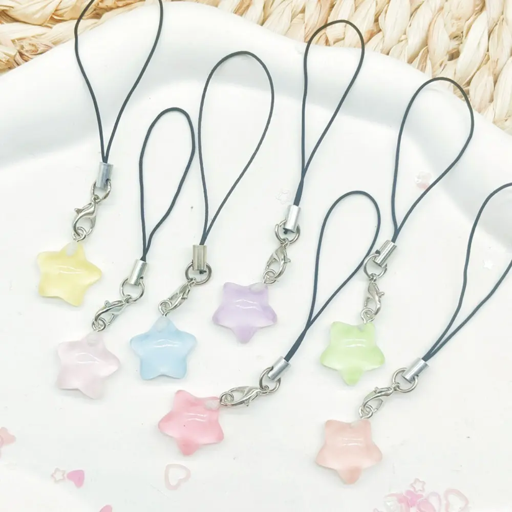 Ultra-Light Minimalist Transparent Star Resin Charm with Firm Welded Chain & Clasp, Compact All-Bags Daily Wear Multi-Use Summer Aesthetic Bag Decor, Niche Cool Accessory for Star Lovers