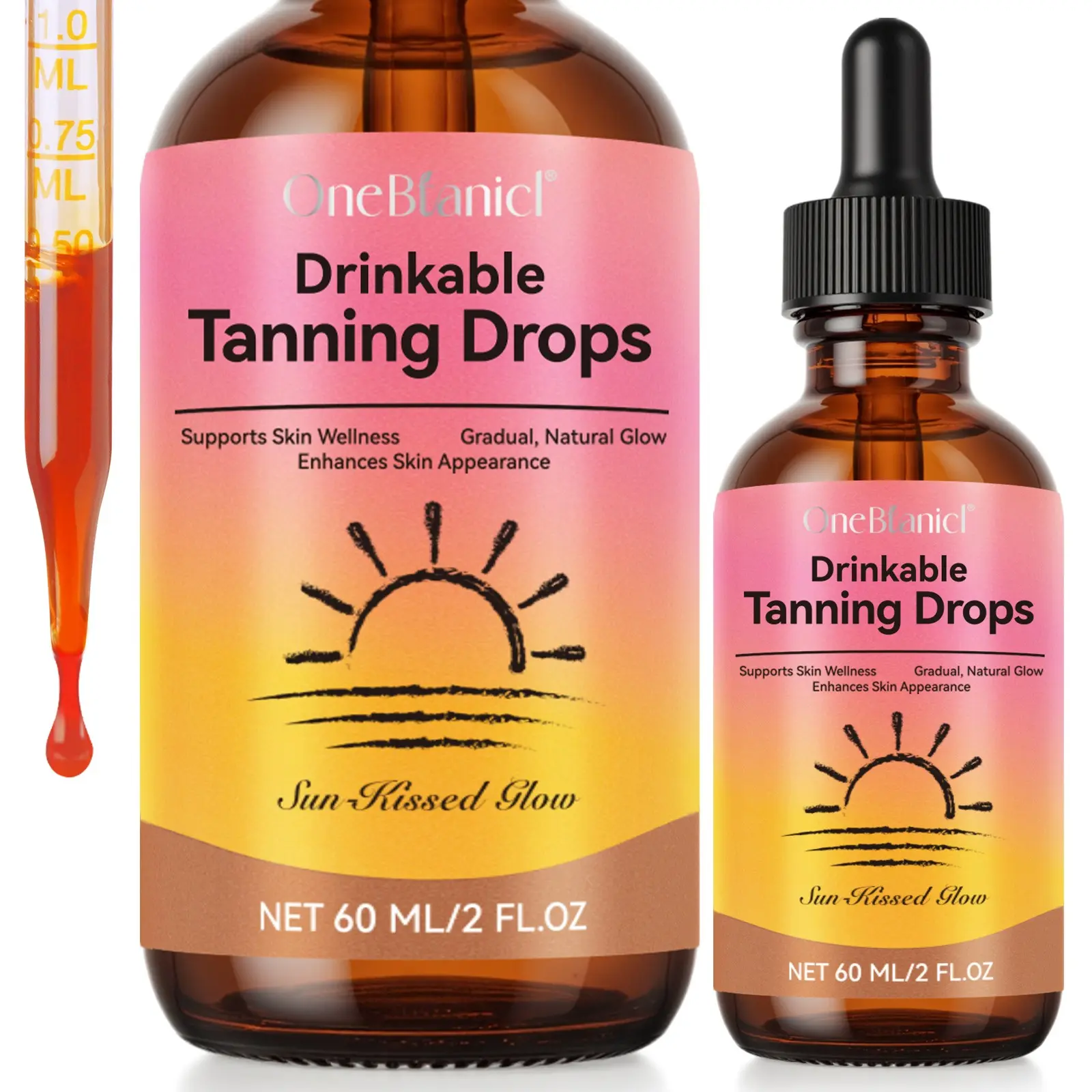 Body Bronzing Lotion 50ML, Sunless Tan Liquid, Moisturizing After Sun, Rich in Vitamins, Healthy Glow, Improves Skin Tone, Ideal for Body Tanning