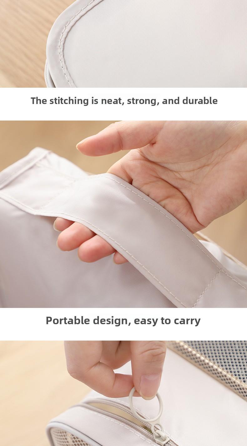 Simple Travel Waterproof Makeup Bag Portable Large Capacity Makeup Pouch Hook Bag Toiletries Cosmetic Organizer Bag