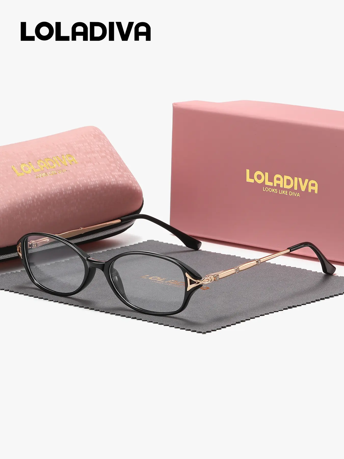 LOLADIVA 1 Piece Unisex Exceptional Quality Full Frame Plaon Glasses Showcasing Personality Oval Frame Plaon Glasses