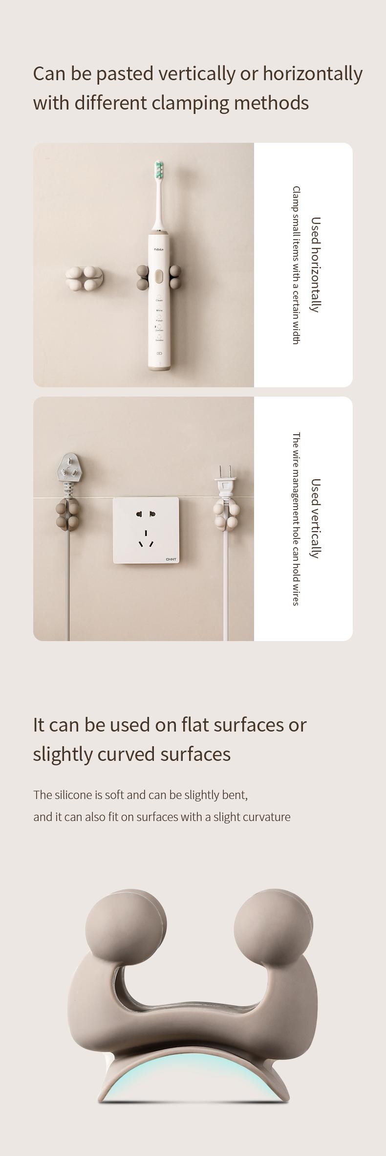 FaSoLa multi-purpose no-nail, traceless hook, multifunctional wall and kitchen hook, universal silicone hook for office use