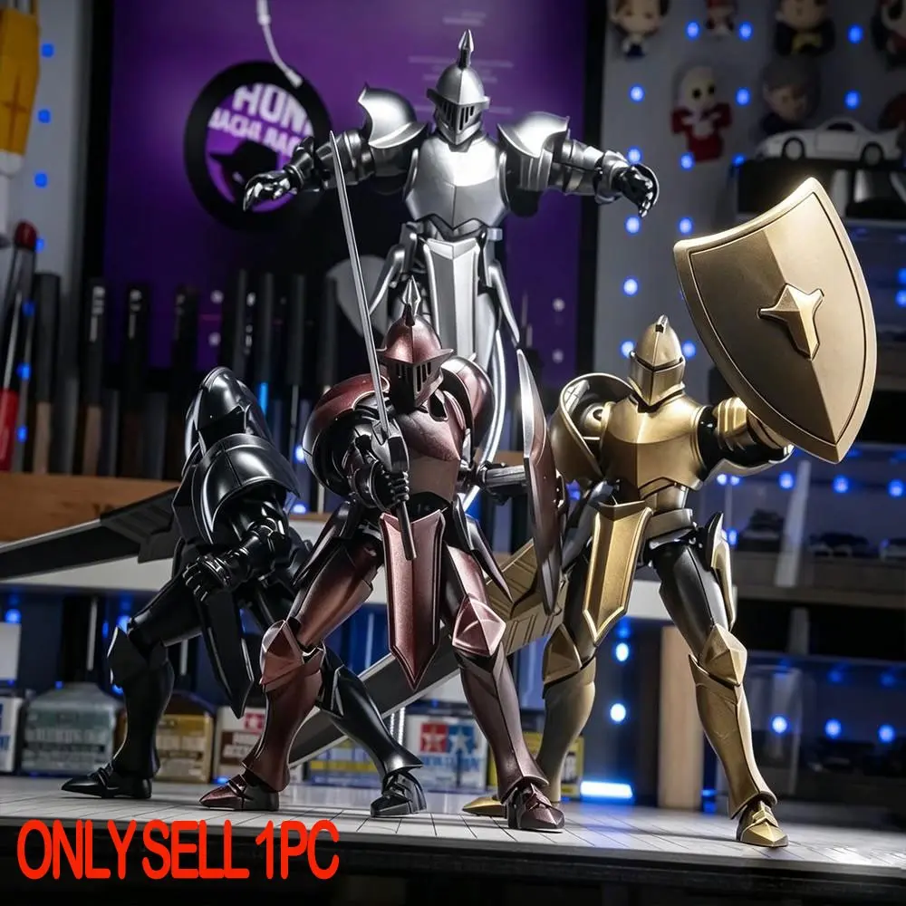 New Medieval Knight Model, Vintage Spray Paint, /gold//silver Colors, Assemble Yourself, Jointed Action Figure, Perfect Gift Set