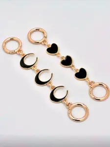 2pcs Bag Extender Chain, Wallet Strap Extension, Cute Heart Design, All Seasons, Bag Accessories, Replacement Parts for Handbags