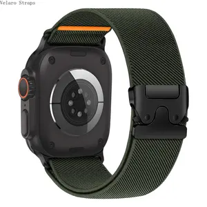 Parachute-Style Nylon Apple Watch Band with Tactical Buckle, Compatible with Ultra 2, Series 3, 7–11 and SE