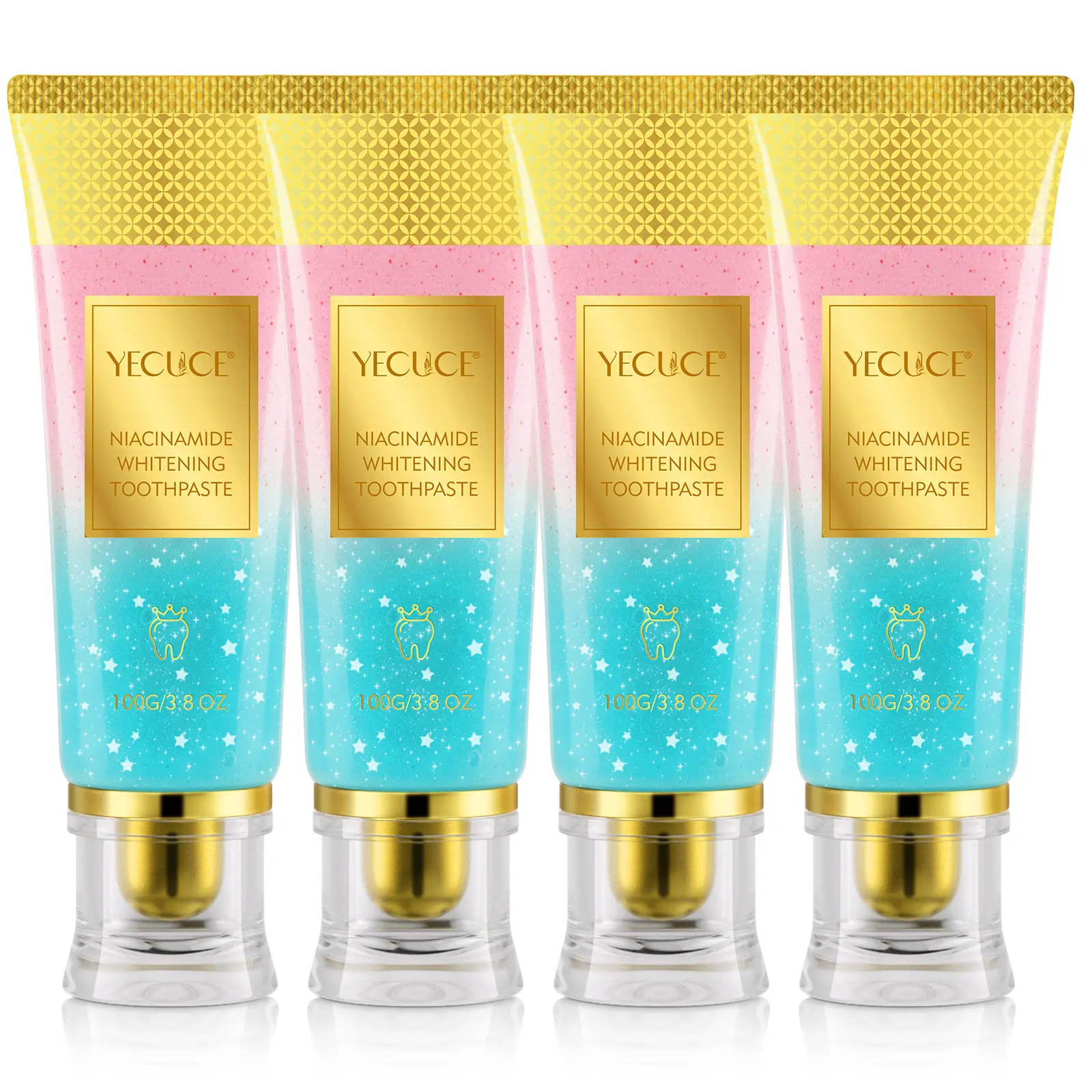 4 Tubes of Niacinamide Toothpaste—Refreshing Fruity Scent, Rich Lather, Cleans Teeth and Freshens Breath—Family Pack Toothpaste