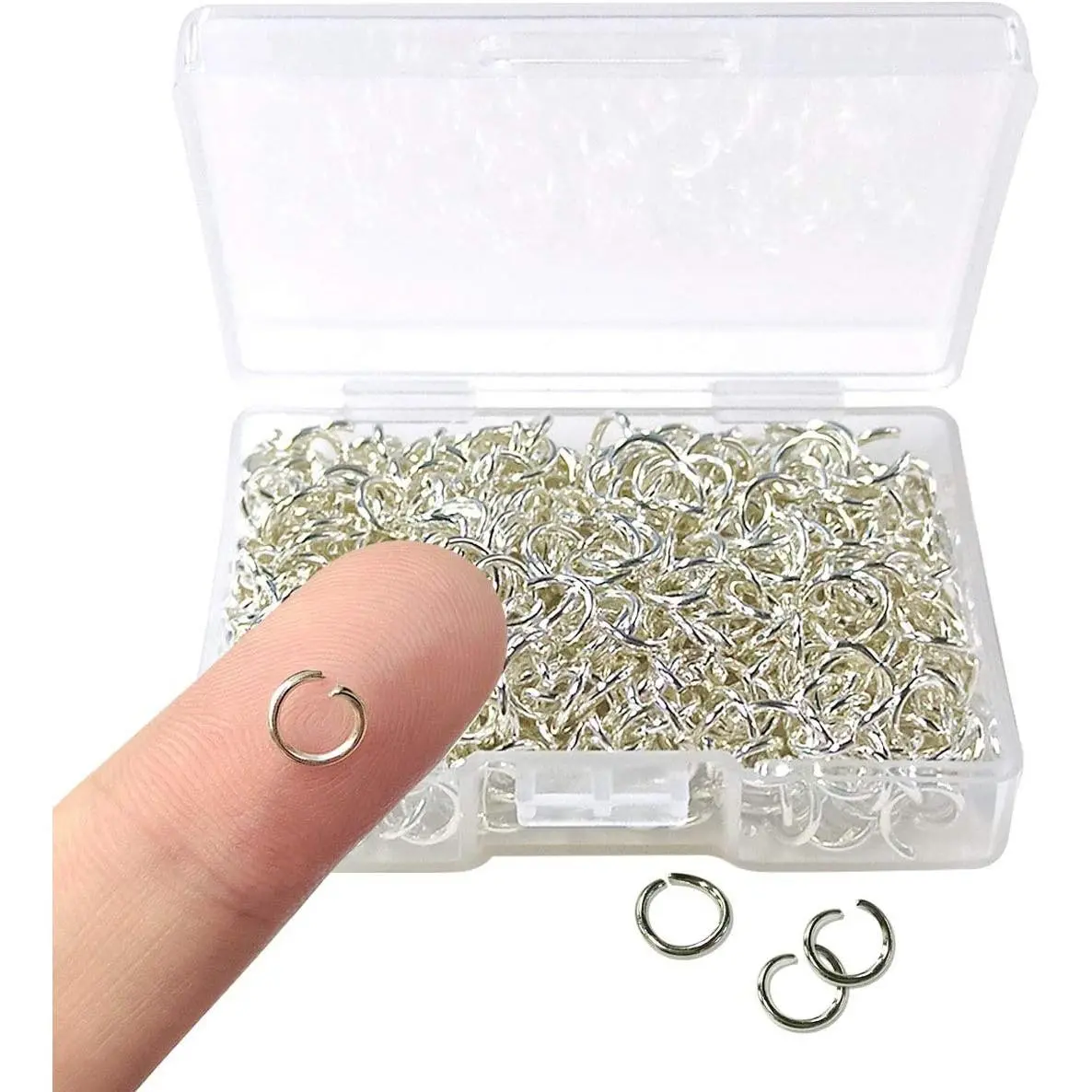 600 count  Plated Jump Split Circle Clasp Connecting Rings |  Necklace Bracelet Pendant Choker Charm Loops DIY Craft Earring Making Supplies (6 mm)