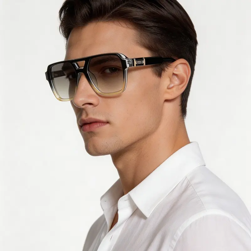 CATERSIDE 1/2/3 Counts Trendy oversized, flat double-bridge design, retro chic, PC+CP material, Trendy shades. Unisex. Great for music festivals, beach, weddings, parties, street photography, travel, road trips, cycling.