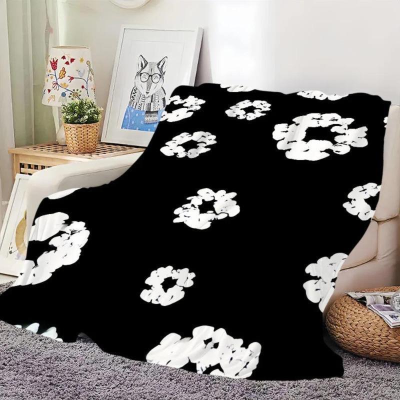 Luxury Comfort Soft Plush Blanket D-Denim for Sofa Fashion Living Room Office Bedroom Travel Gift Single-sided T-Tears Printed