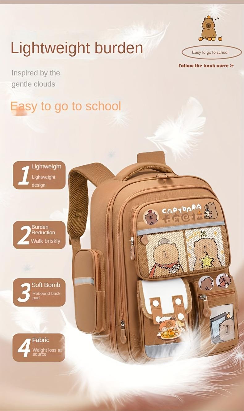 Backpack with Capybara Print - Cute Capy