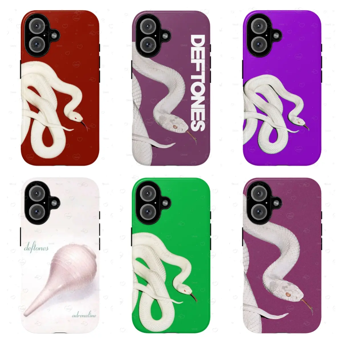 D.ef.tones snake-inspired aesthetic phone case, bold and edgy visual art for iPhone 17/16/15/14/13/12/11 series and for Samsung phones, a standout accessory for music lovers.