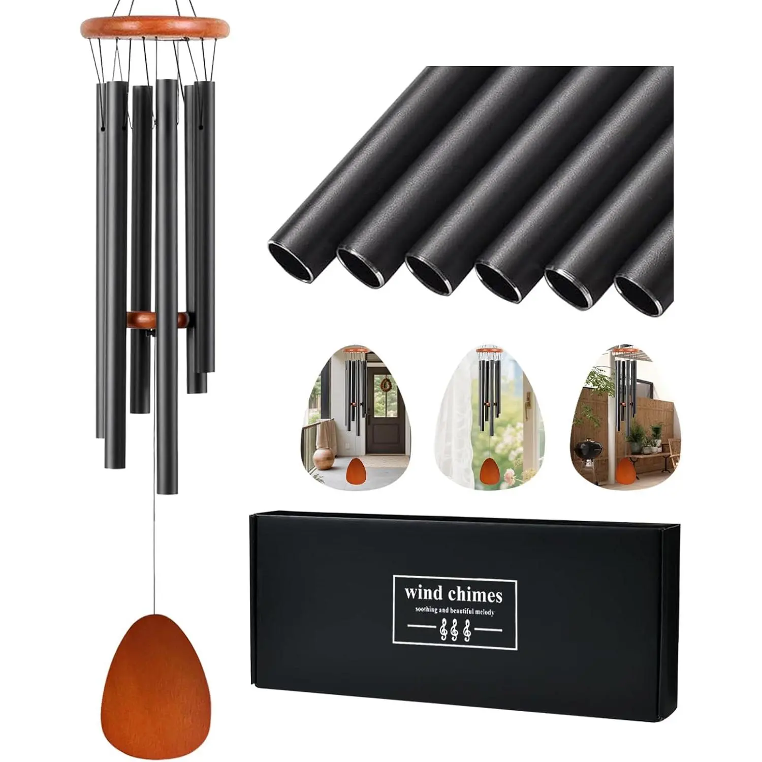 Wind Chimes for Outside,28'' Small  Melodic  Windchimes | Wind Chimes for Outdoor, Garden, Patio Decoration, Memorial Wind Chime  for Mom Women Grandma Neighbors Unisex