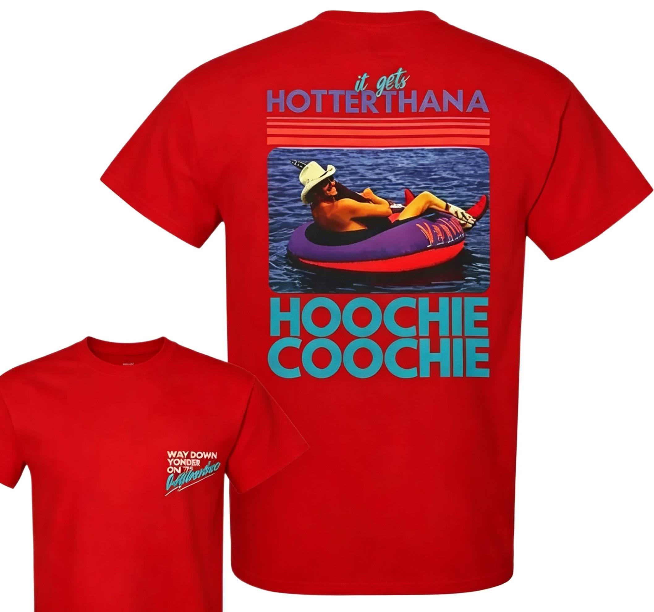 Ship Within 24 Hours Hotter Than a Hoochie Coochie Graphic Shirt Unisex Country Summer Tee Vintage Southern Lake Party Cotton Soft Breathable Festival Outfit Music Vibe Streetwear Top All Sizes For Men Women Daily Wear