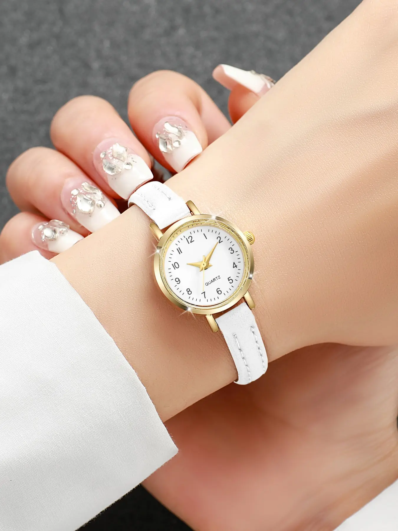 Women's Korean Style Simple Small Dial Quartz Watch, Elegant Ladies Wristwatch, 1 Piece/set, No Watch Box Included