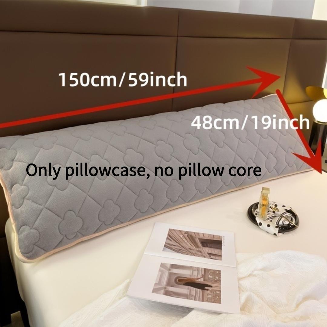 Solid Color Quilted Pillowcase, 1 Count Soft Breathable Pillow Cover without Filler, Pillow Protector for Bedroom, Sofa, Dormitory Decor