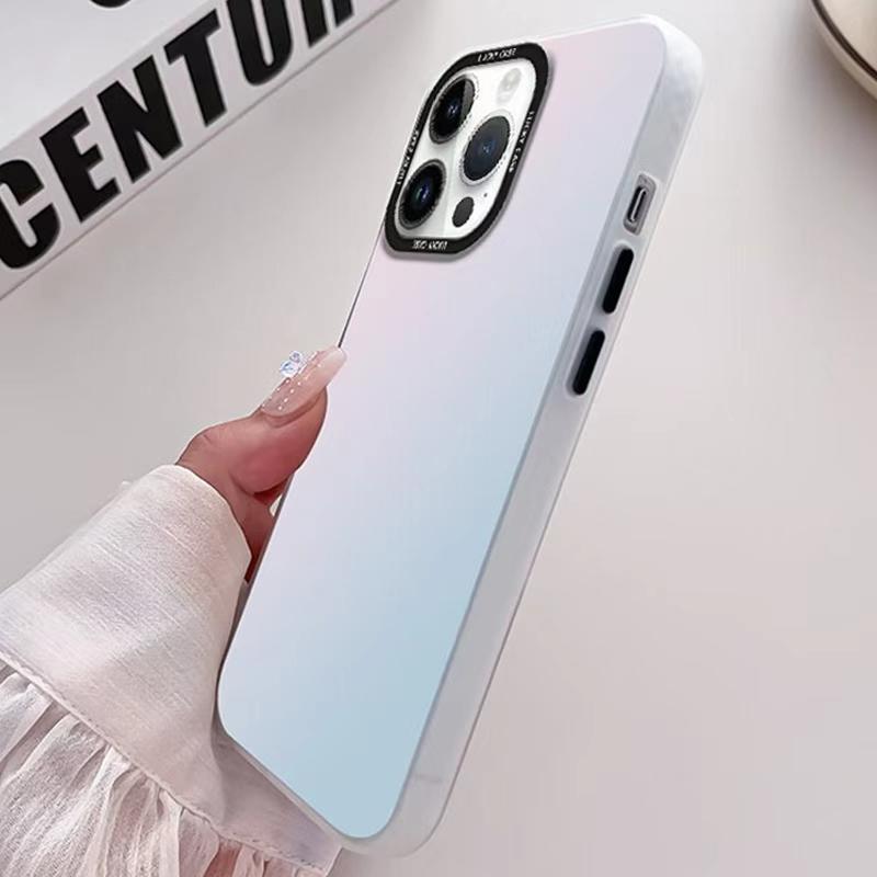 1PC Premium Holographic Gradient Phone Case for iPhone 17 Pro Case , Military-Grade Shockproof Cover Compatible with iPhone 17 16 15 14 / iPhone 13 phone case / iPhone 12 11 Pro Max &X XS Max.