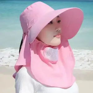 Women's UPF50+ Sun Hat UV Protection Hat with Removable Face Cover Neck Flap Lightweight Windproof Adjustable Outdoor Hat for Fishing Hiking Cycling Gardening Travel