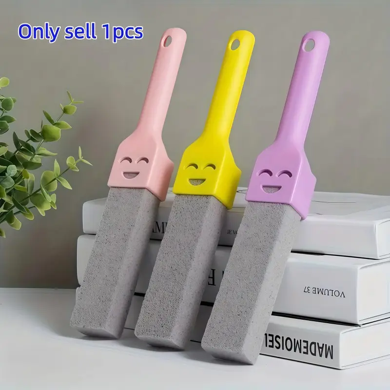 Pumice Stone Toilet Brush for Heavy-Duty Cleaning, Durable Handle with Scrubbing Pad for Effective Stain Removal in Bathrooms and Kitchens, Bathroom Cleaning Tools, Bathroom Brush Cleaner, Toilet Scrubber