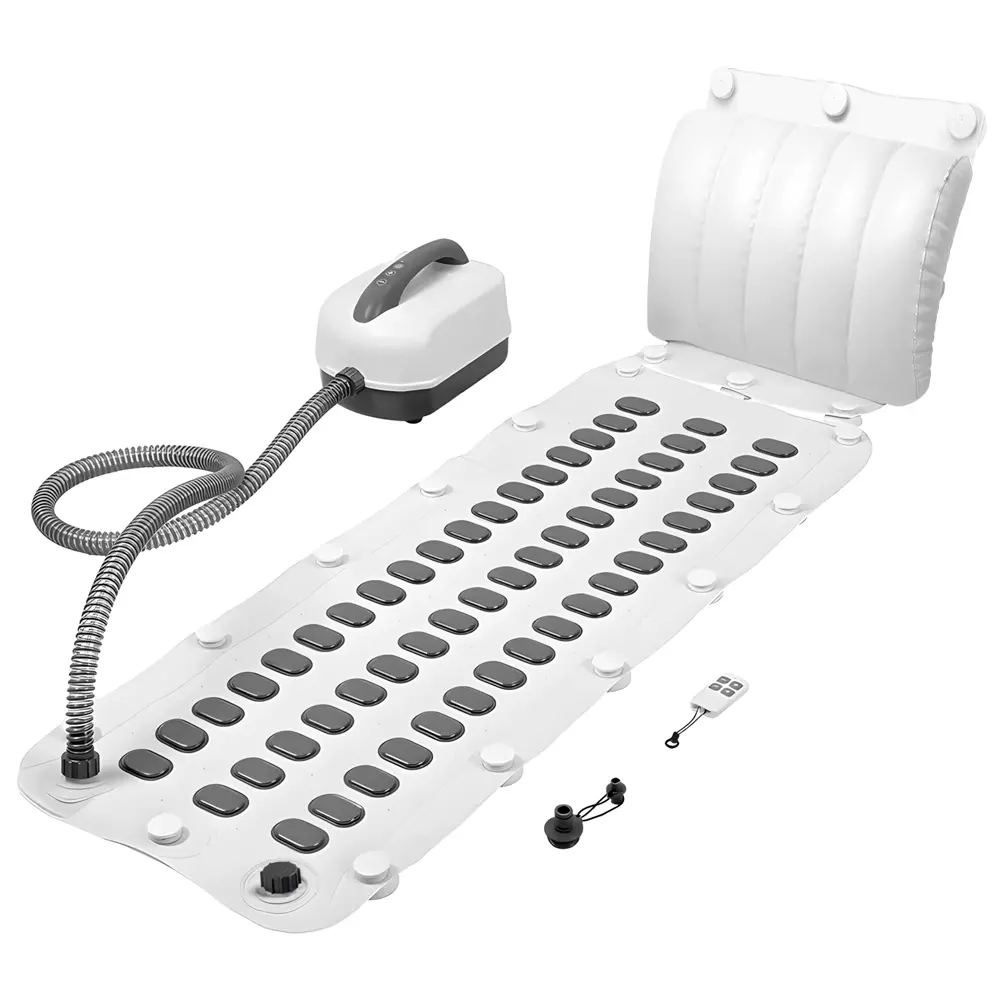 Household Bubble Spa Bath Mat - Portable, Non-Slip, Durable, with Remote Ctrl, Pillow, Electric Air Pump, Adjustable Settings, Home Relaxation Accessory