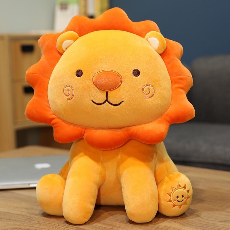 1pc 35/50cm Lovely Smile Lion Plush Toys Cartoon Sunshine Lion King Pillow Stuffed Soft Animal Cushion for Children Girls Gifts