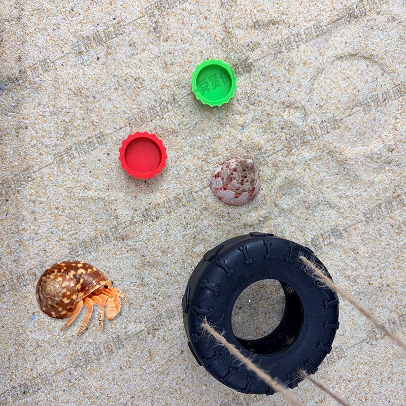 Hermit Crab Pet Kit: Pink Tower Shell, Tire Swing, Feeding/Water Lids for Reptile Habitat Accessories, Pet-Safe Durable Materials, 4-in-1 Set Hermit Crab Pet Kit: Pink Tower Shell, Tire Swing, Feeding/Water Lids for Reptile Habitat Accessories, Pet-Safe Durable Materials, 4-in-1 Set