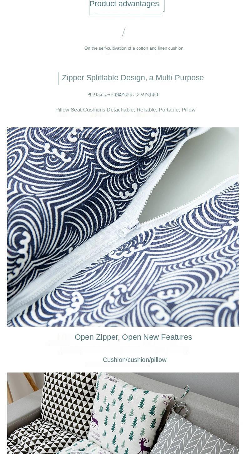 New Soft Linen Chair Cushion Indoor Outdoor Garden Patio Home Office Sofa Seat Mat Buttocks Pads Seats with Backs and Cushion