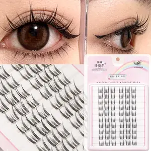 60 Pairs C Curl False Eyelashes, Cute Natural Cartoon Cat Fairy Lashes, Soft & Easy to Wear, Perfect for Beginners, Daily Use, Parties, Halloween