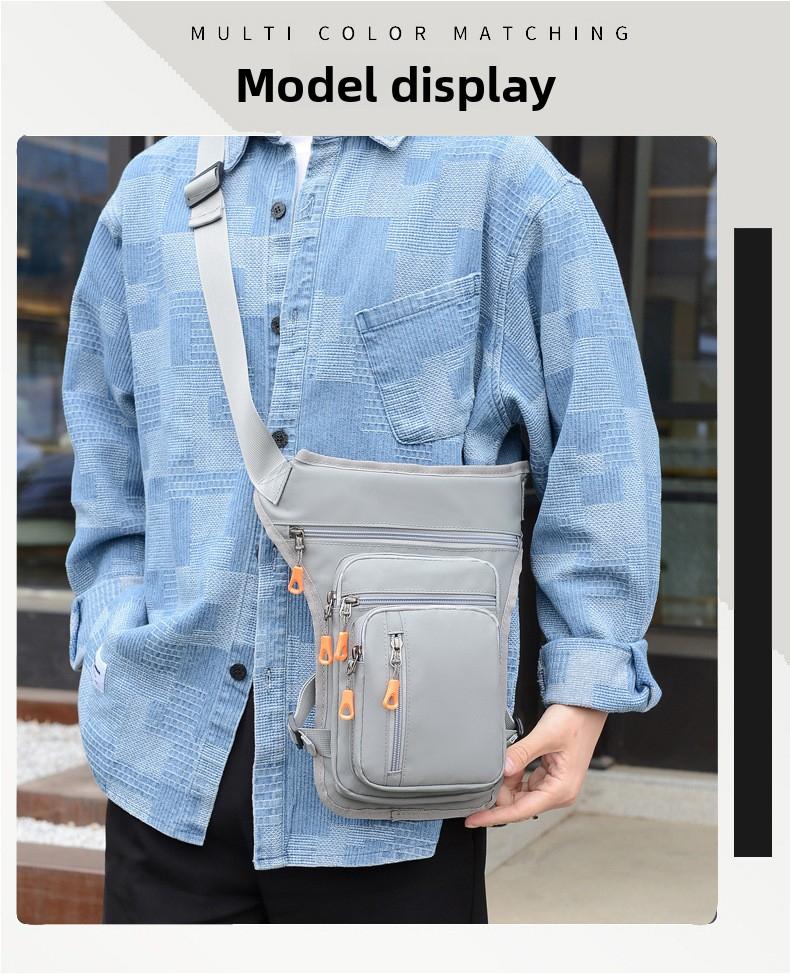 Multifunctional waist bag, men's new simple niche chest bag, fashionable and unique trendy leg bag