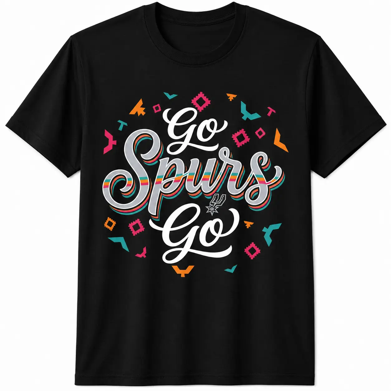 Go Spurs Go Basketball Season Game Day Basketball Fan T-Shirt
