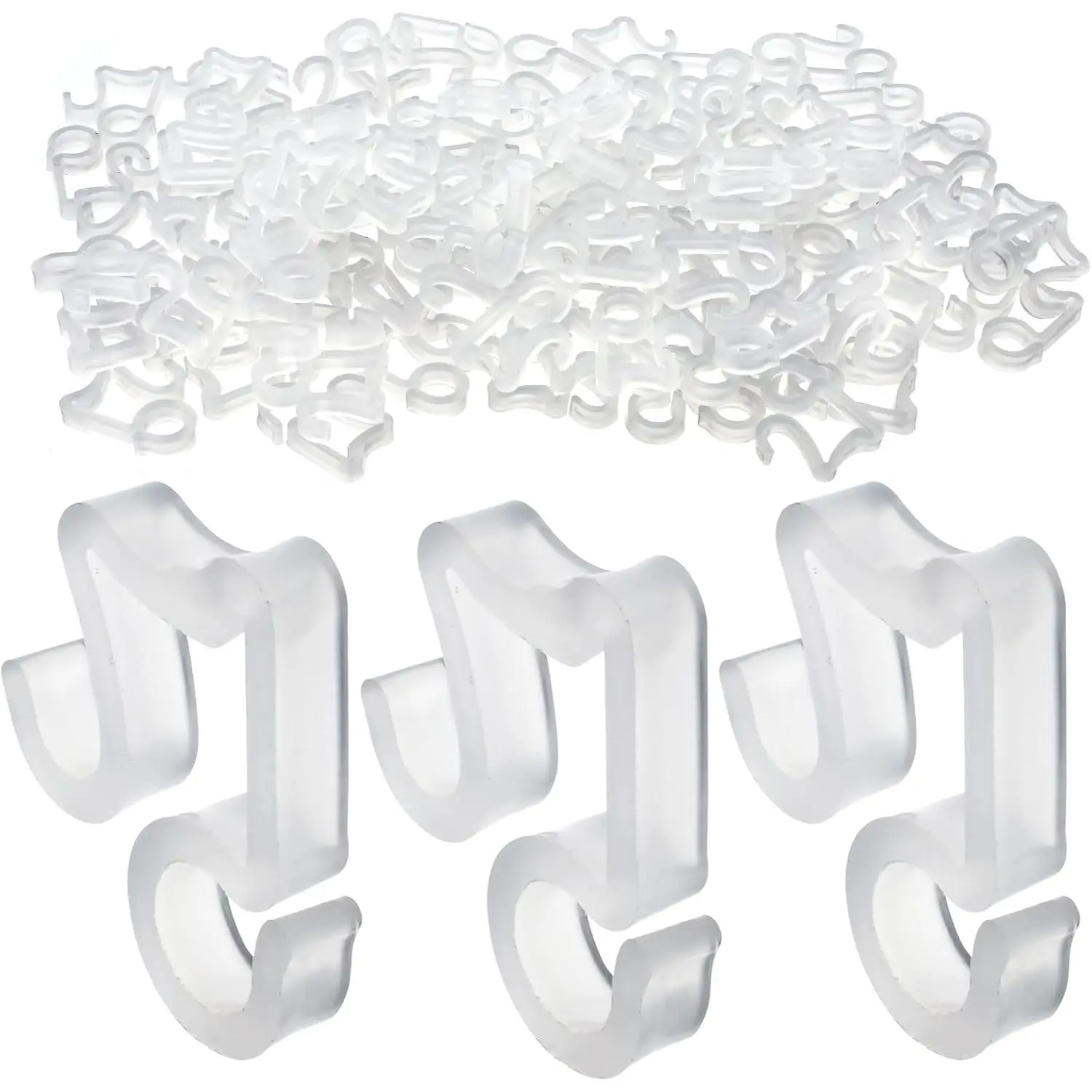100 count Outdoor Light Clips Hooks for Outdoor String Lights Gutter Clips for  Christmas Village Accessories